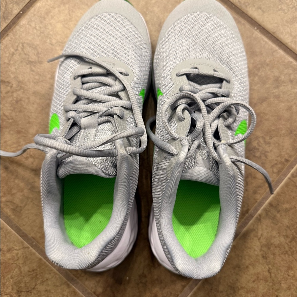 Nike Gray and Lime Green Sneakers